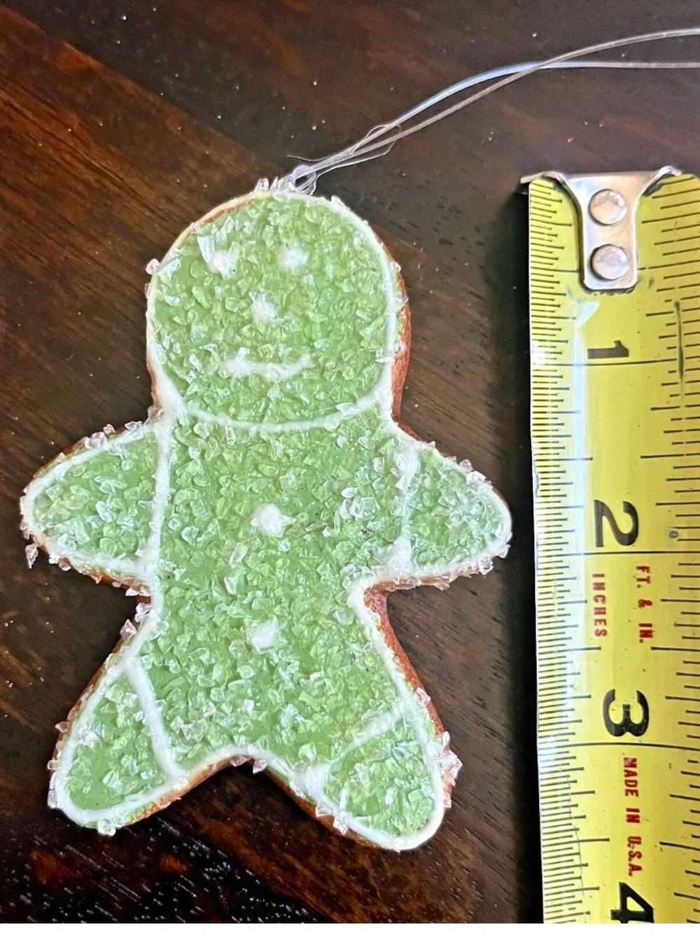 Set of 3 Gingerbread Men Cookie Holiday Christmas Ornaments